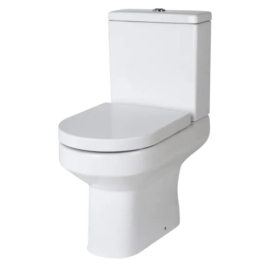 Nuie Harmony 380mm Semi Flush-to-Wall Toilet Pan & Cistern