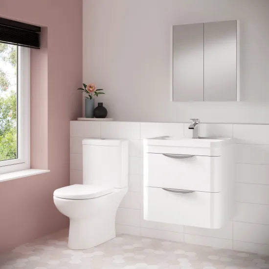 Nuie White Close Coupled Toilet