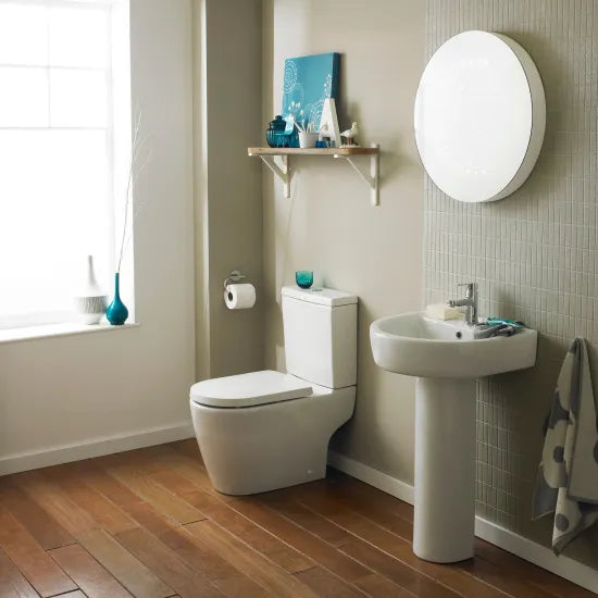 Nuie Provost 1 Tap Hole 520mm Ceramic Basin & Pedestal