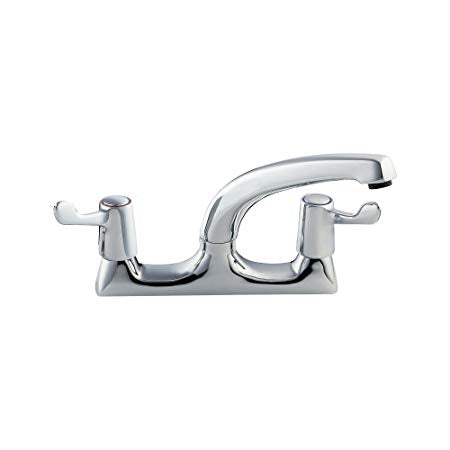 Methven Deva 6 Inch Lever Action Deck Mounted Sink Mixer Tap with Levers, Chrome