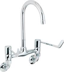 Methven Deva 6 Inch Lever Action Wall Mounted Bridge Sink Mixer Tap Lever, Chrome