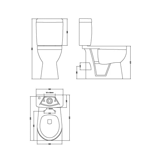 Nuie Accessible Comfort Height Pan & Cistern