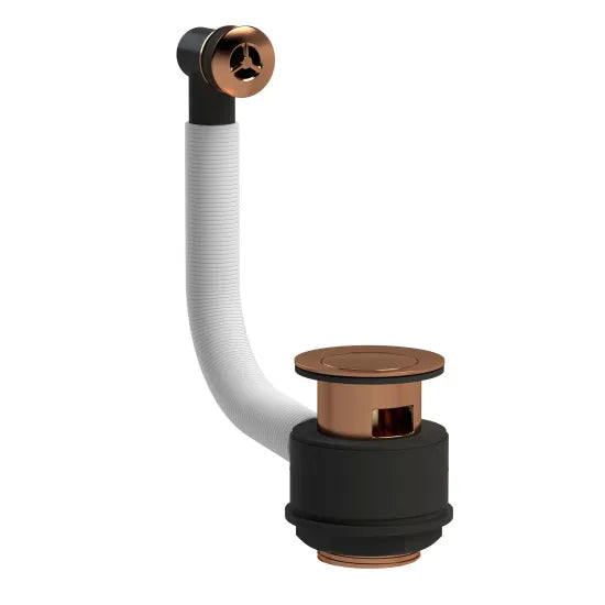 Nuie Brass Push Button Basin Waste With Overflow
