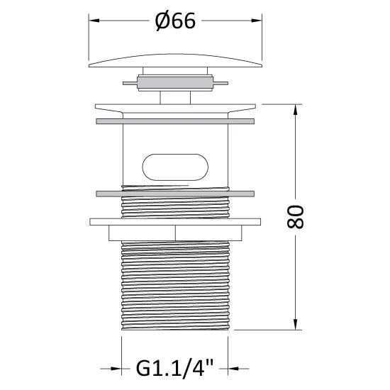 Nuie Push Button Basin Waste
