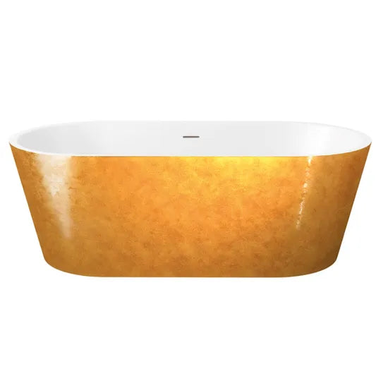 Elementa 1695mm Copper Effect Freestanding Bath With Waste