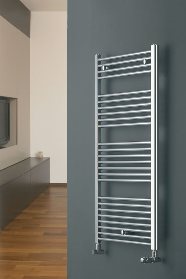 Eucotherm Chromo Traditional Chrome Straight Ladder Style Towel Rail Radiator