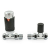 Plumbers Choice - Echo Straight TRV Thermostatic Radiator & Towel Rail Valve - Chrome & Black