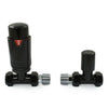 Plumbers Choice Echo Straight TRV Full Black Thermostatic Radiator Valve