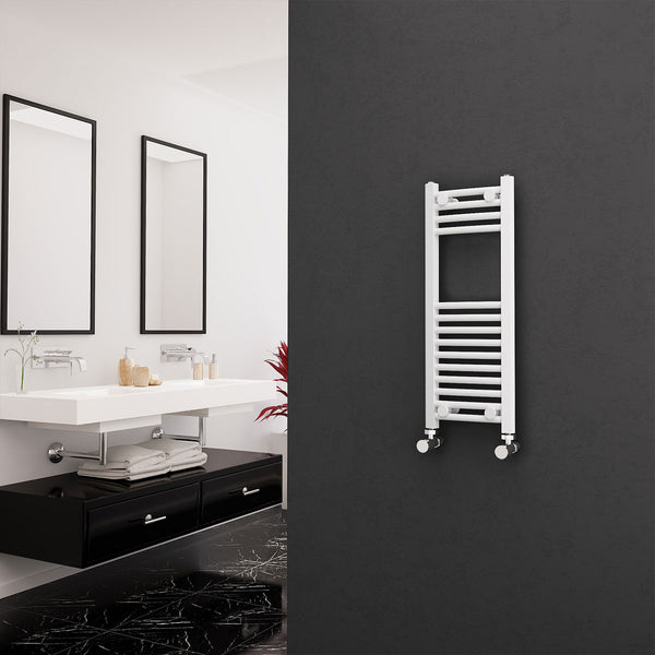 Eastgate 22mm Steel White Curved Heated Towel Rails