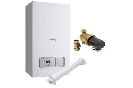 Glow-Worm Ultimate3 30kW Combi Boiler With Horizontal Flue, Power Filter