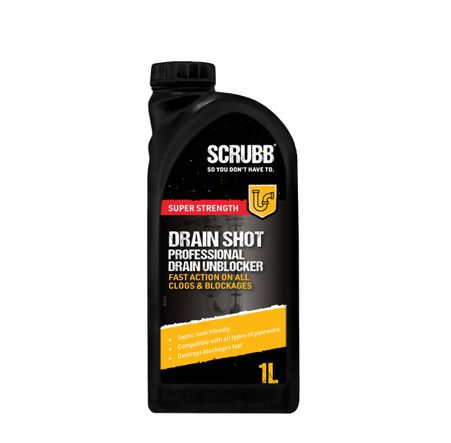 Scrubb Drain Shot - Professional Drain Unblocker, 1 litre B99SC C100