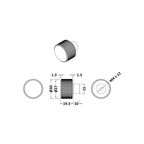 Nuie Fluted Furniture Knob