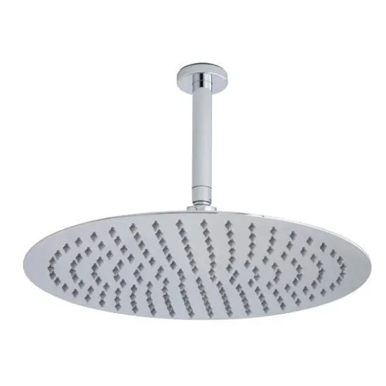 Hudson Reed Fixed Heads 400mm Chrome Ceiling Mounted Shower Head With Arm
