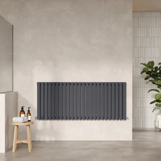 Shelley Horizontal Double Panel Radiator 600 x 1398mm - Anthracite