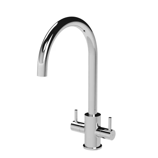 Lachen Mono Basin Twin Lever Round Basin Tap