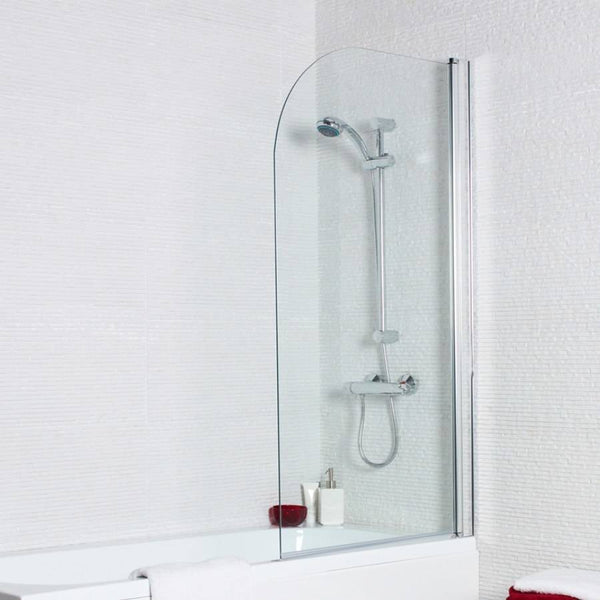 Kartell Koncept Straight Bath Screen Radius Edge 1400mm x 780mm