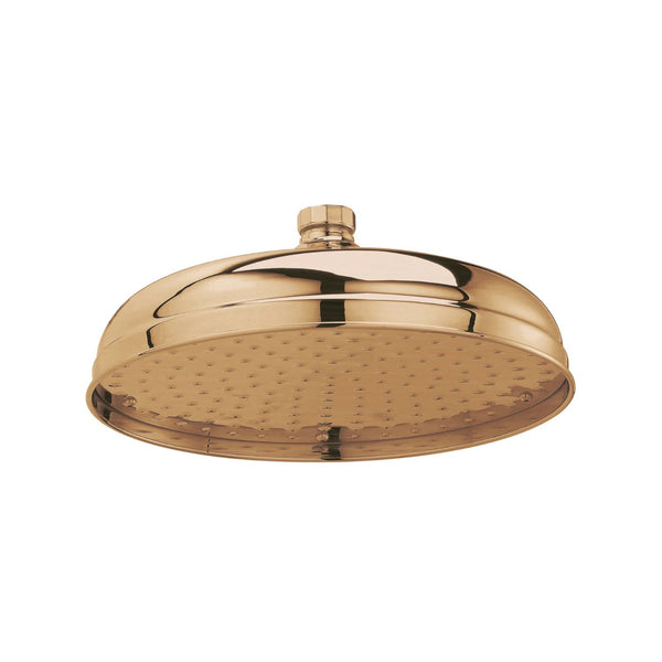 BC Designs Victrion 12 Inch Round Shower Head 160mm H x 300mm W, Brushed Copper Finish