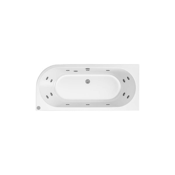 Eastbrook Beauforte Biscay 1700mm x 800mm x 440mm 14 Jet Whirlpool Bath, White