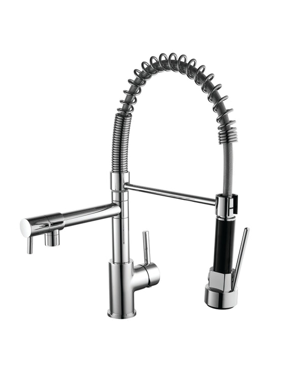 K-Vit DUAL SPOUT KITCHEN MIXER TAP W/PULL OUT