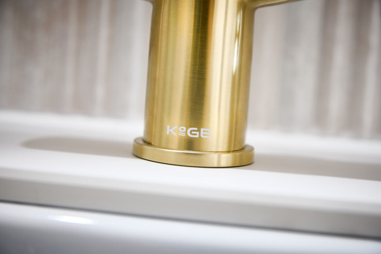 KoGE 3-in-1 Swan Spout Hot Water Tap | Brushed Brass