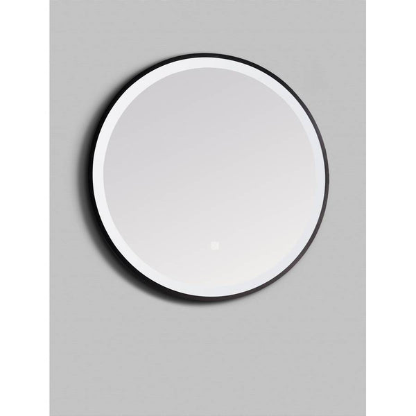 Kartell Nero Round LED Mirror Circular 600mm, Matt Black