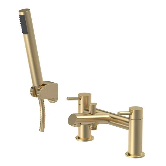 Nuie Navala Brushed Brass Bath Shower Mixer