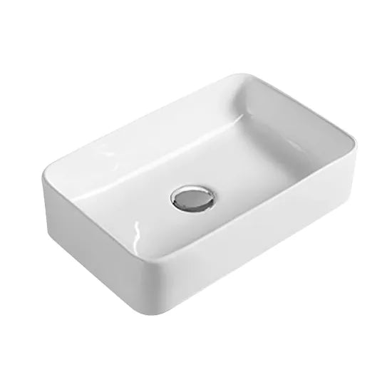 Meravo Classico 365mm Rectangular Vessel Basin | White Vitreous China