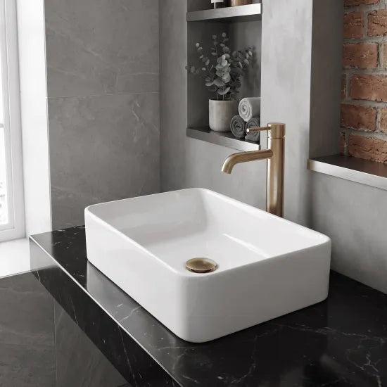 Meravo Classico 365mm Rectangular Vessel Basin | White Vitreous China