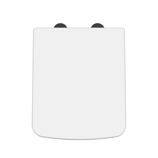 Nuie Gloss White Square Soft Close Toilet Seat With Top Fix Hinge