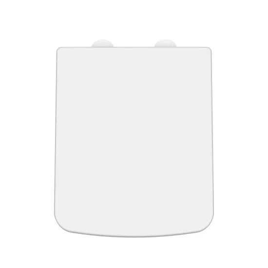 Nuie Gloss White Square Soft Close Toilet Seat With Top Fix Hinge