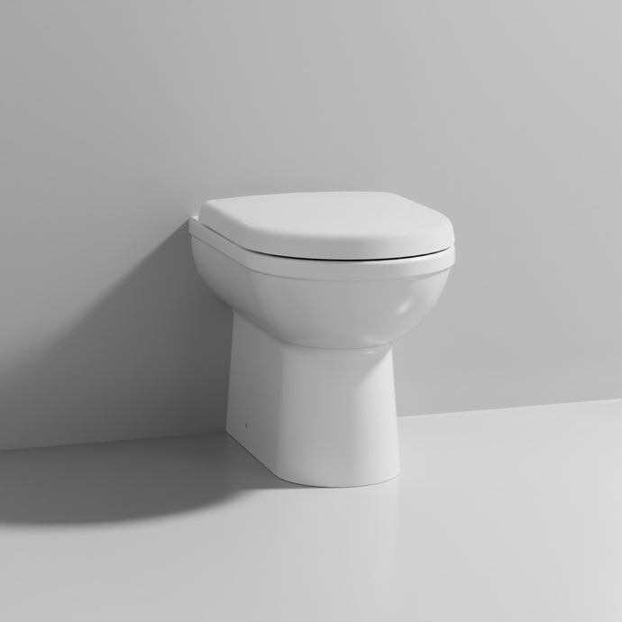 Nuie - Bathroom Package - Shingle Curved Back to Wall Bath & Panel, Ivo Semi Pedestal Basin, Ivo Back to Wall Pan