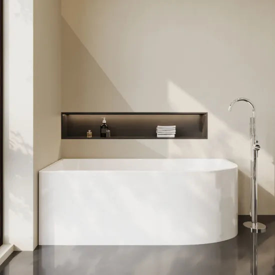 Nuie Choice Chronicle 1700mm Left-Hand Corner Bath With Legs And Waste