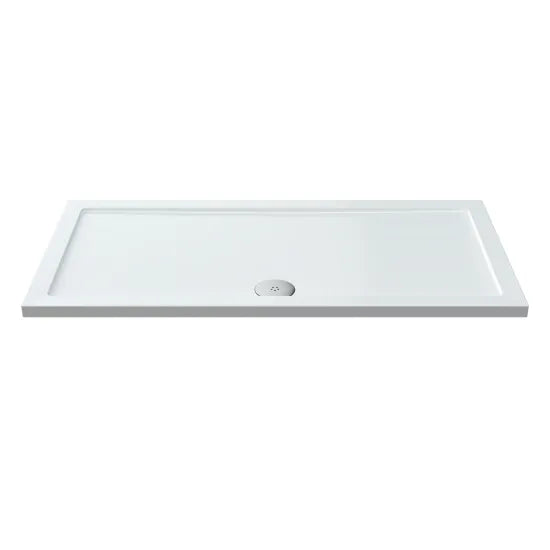 Nuie 1400 x 700mm White Slimline Rectangular Shower Tray