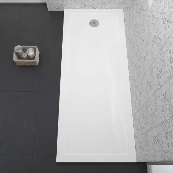 Nuie 1700 x 700mm White Slimline Bath Replacement Shower Tray