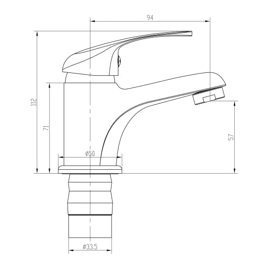 Top Fix - Mono Basin Mixer - Matt Black