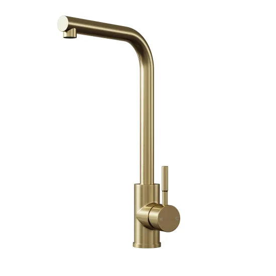Top-Fix - Vito L-Neck Kitchen Mixer - Brushed Brass