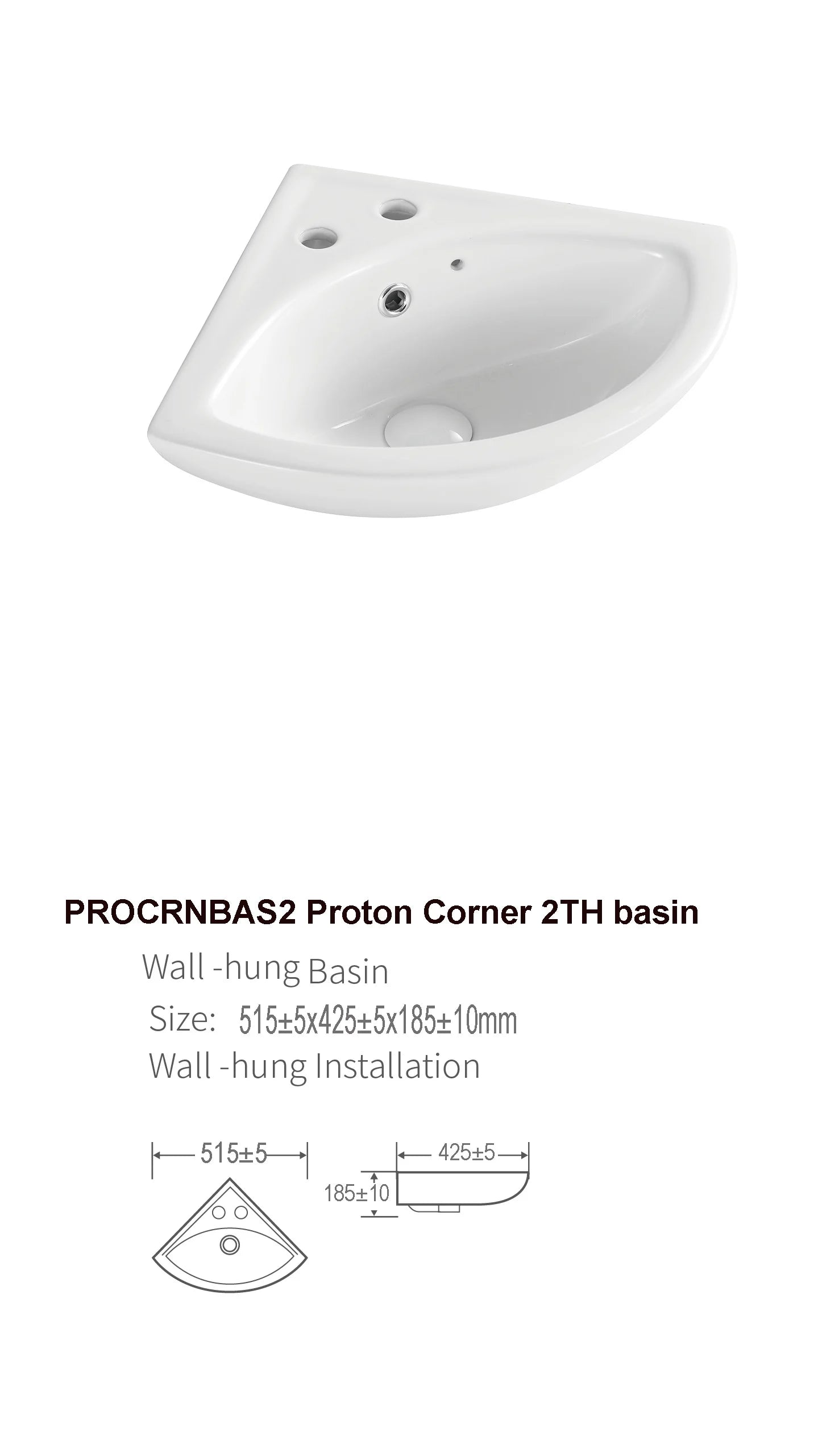 Kartell Proton Corner 2TH Basin