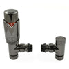 Plumbers Choice Realm Angled TRV Black Nickel Wheelhead & Lockshield