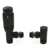 Plumbers Choice Realm Angled TRV Satin Black Wheelhead & Lockshield