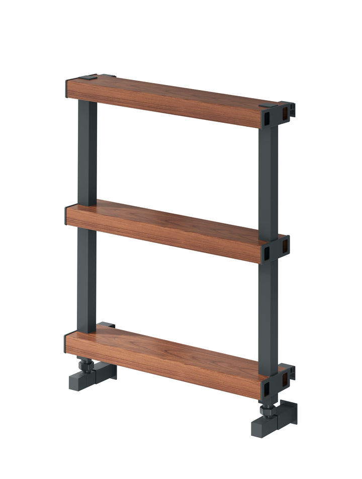 Reina Ronchi Anthracite/Wood Effect Aluminium Heated Towel Rail Radiator