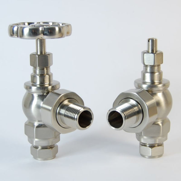 Plumbers Choice Rosa Angled Traditional Manual Radiator Valves