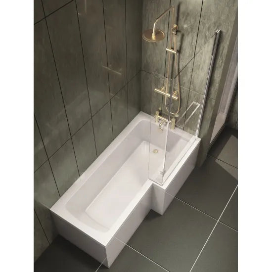 Meravo Berg 1500mm Right Hand L Shaped Shower Bath