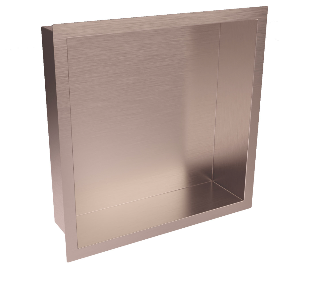 Scudo - Inset Shower Niche - Brushed Bronze