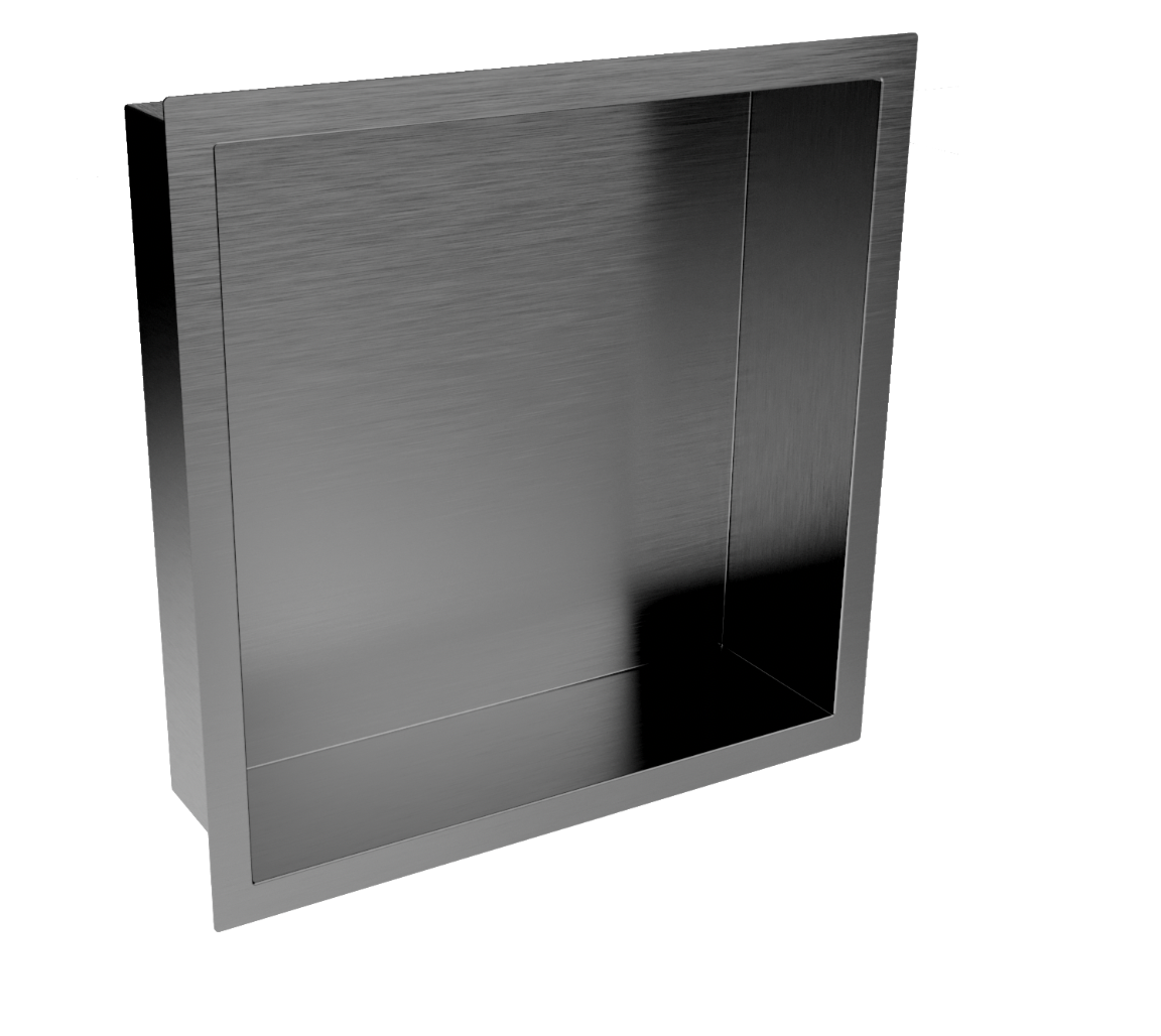 Scudo - Inset Shower Niche - Gun Metal