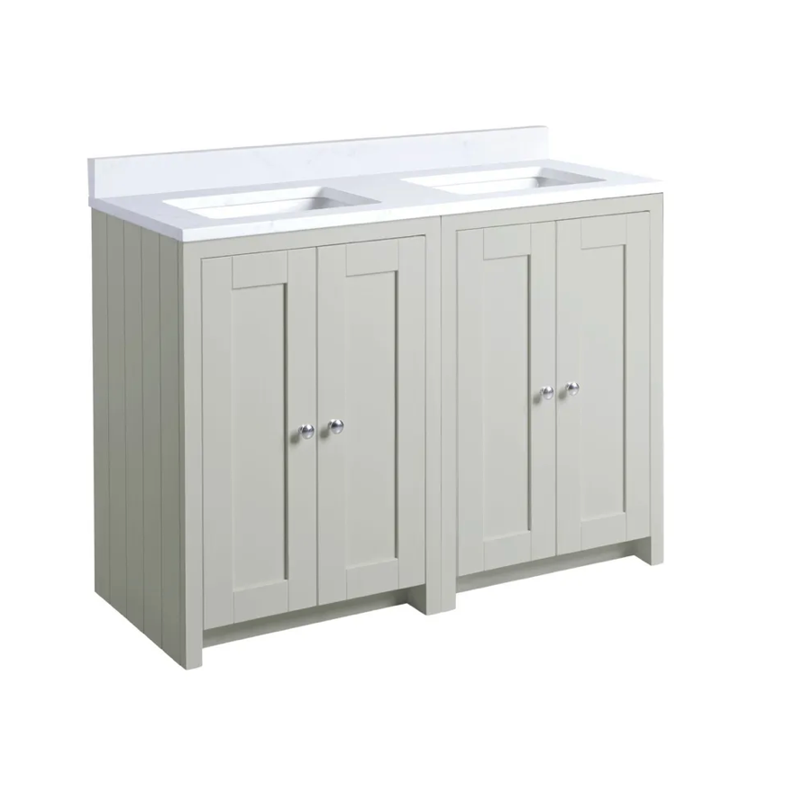 Tavistock - 1200 Underslung Vanity Unit - Linen White