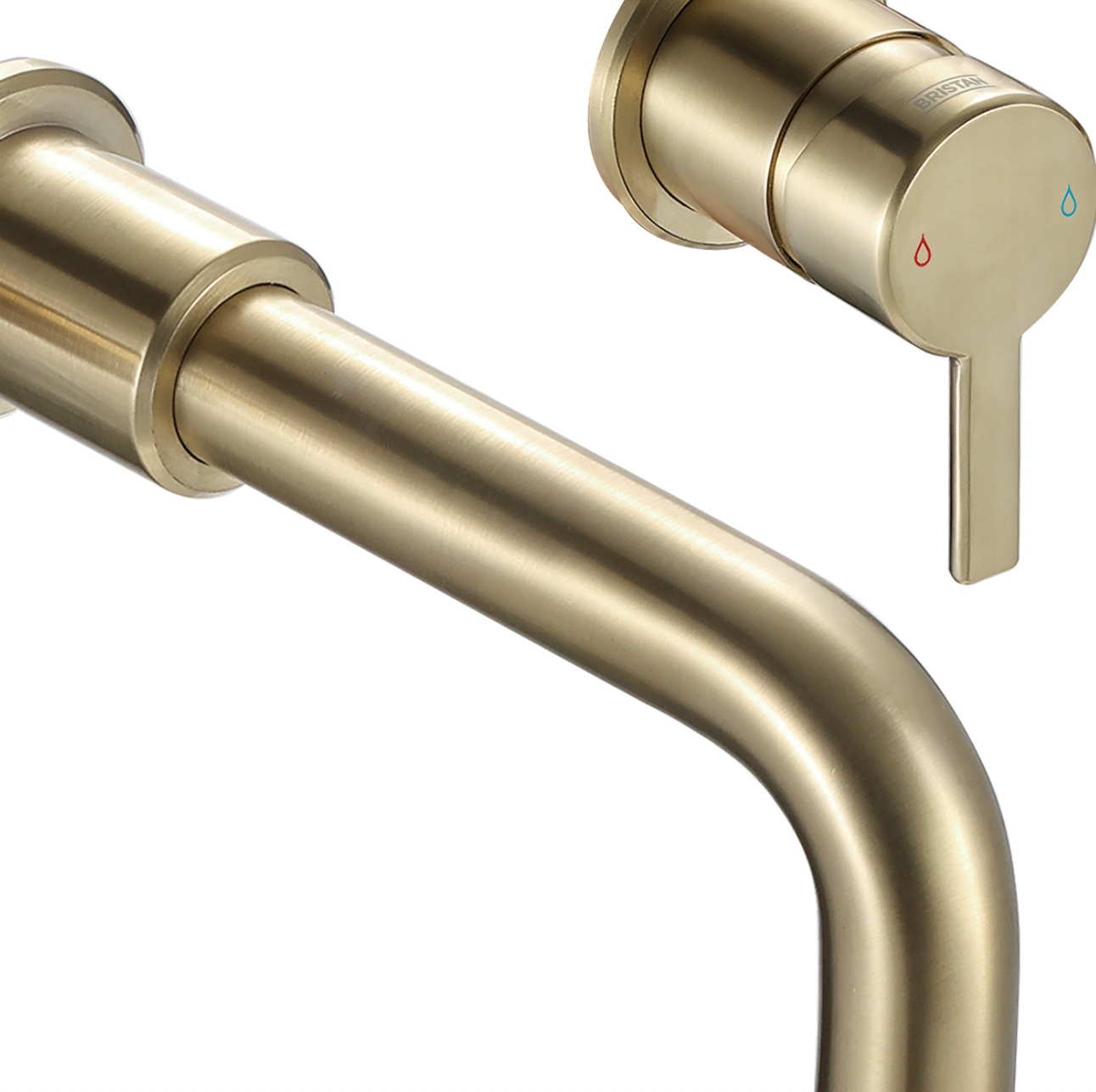 Bristan - Altum 2 Taphole Wall Mounted Basin Mixer - Brushed Brass
