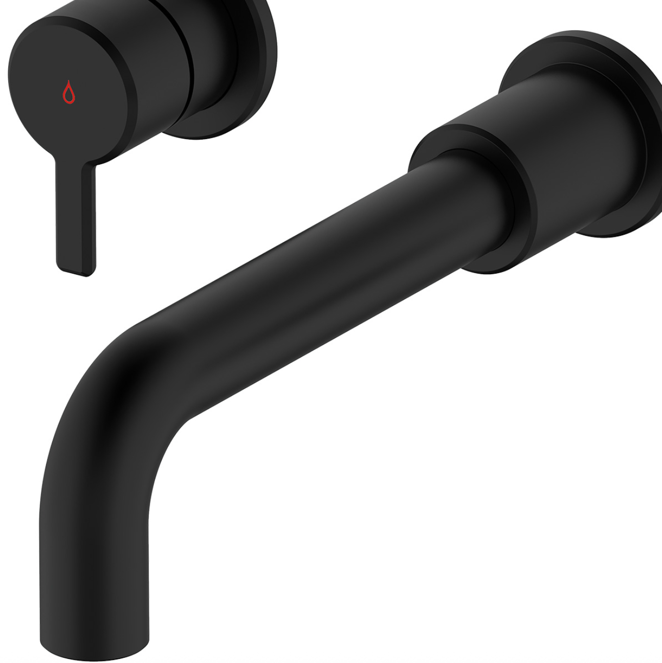 Bristan - Altum 2 Taphole Wall Mounted Basin Mixer - Matt Black