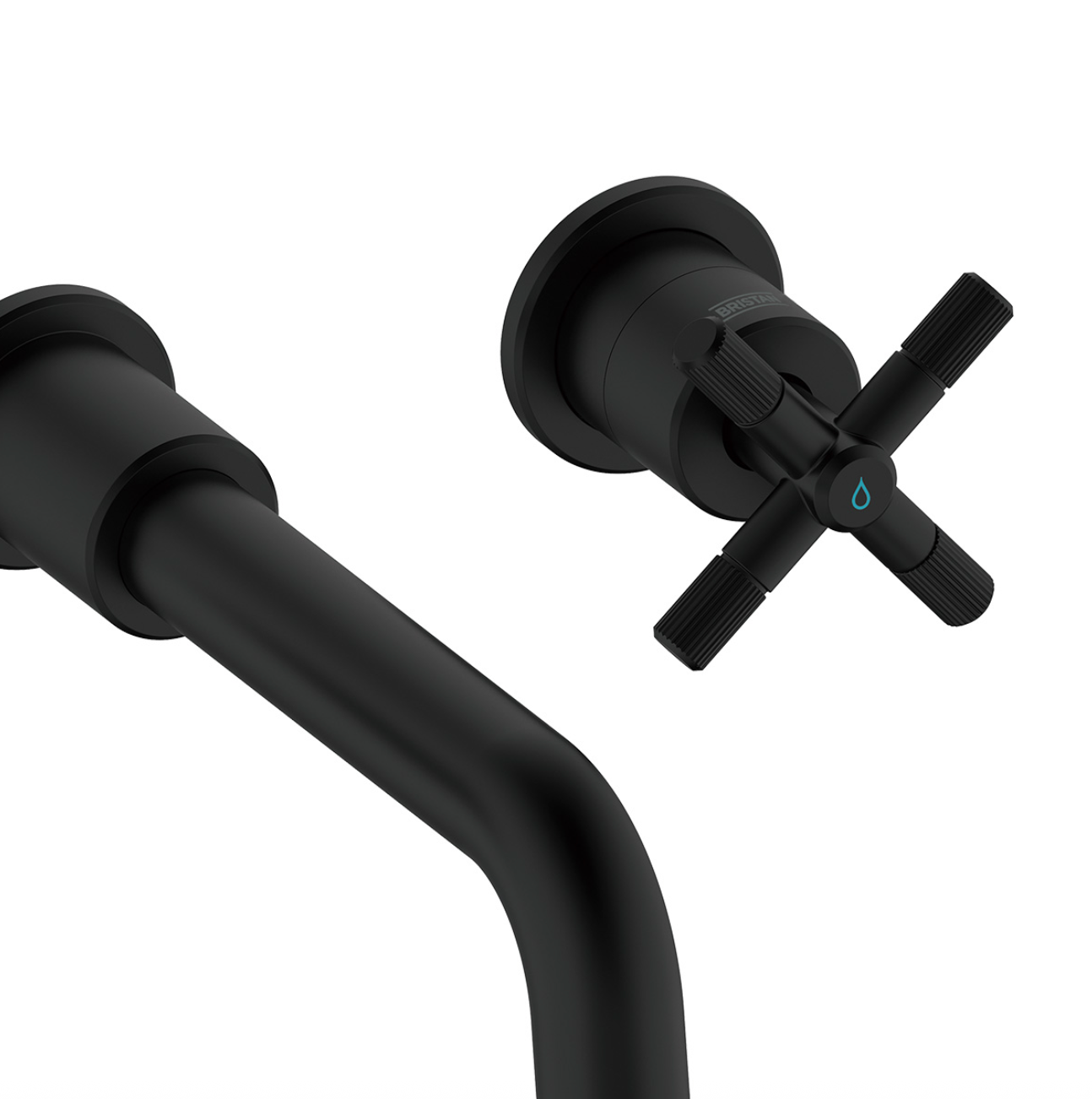 Bristan - Cruzar 3 Taphole Wall Mounted Basin Mixer - Matt Black