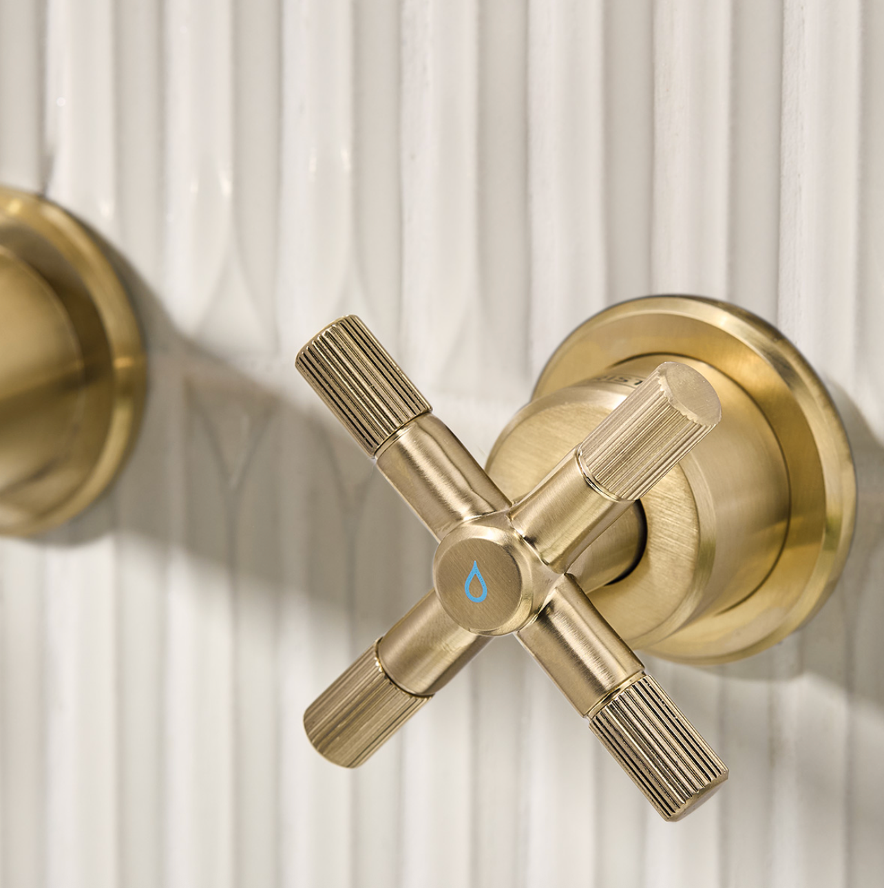 Bristan - Cruzar 3 Taphole Wall Mounted Basin Mixer - Brushed Brass
