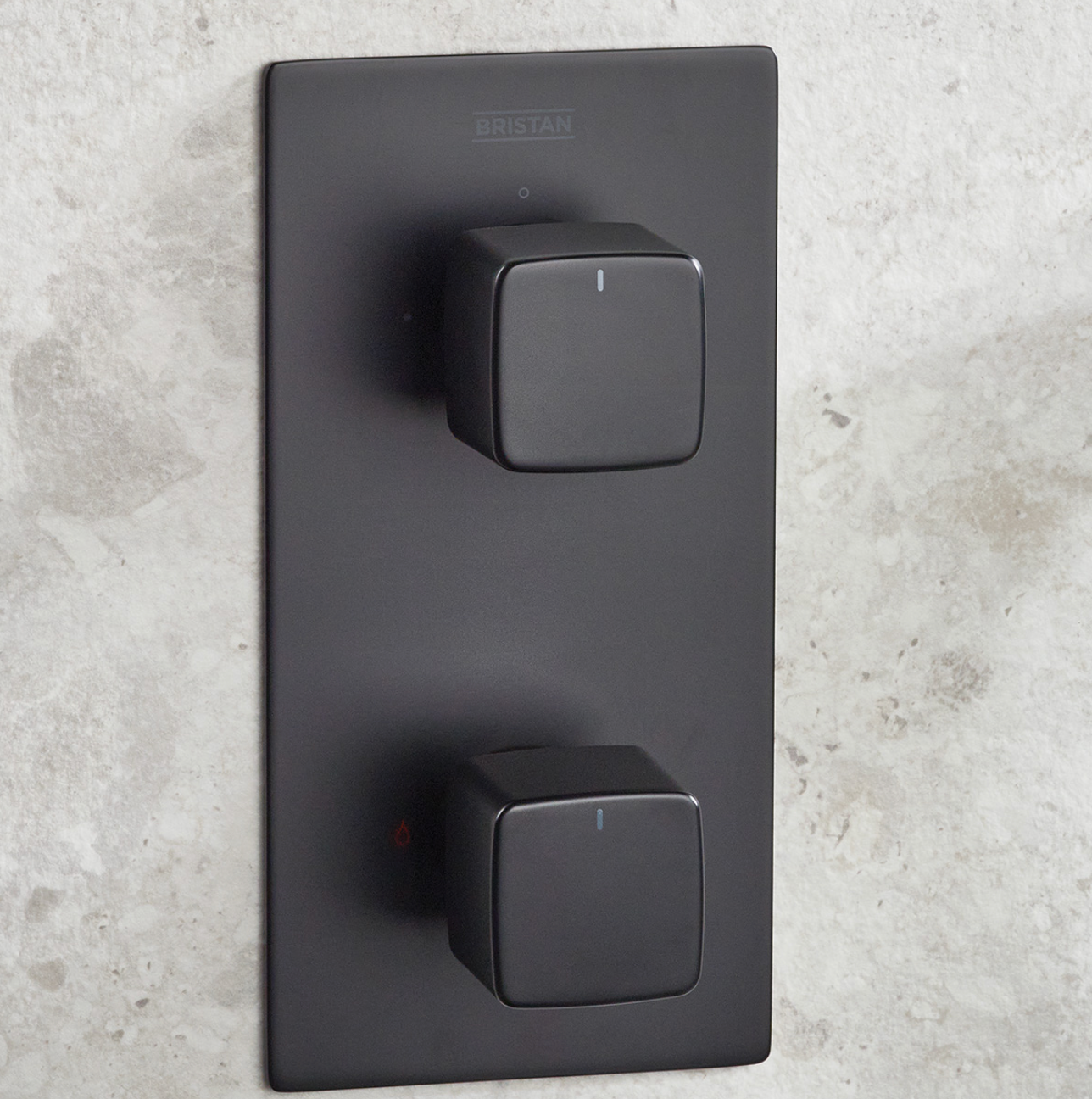 Bristan - Cobalt Shower Pack with Fixed Head and Wall Outlet Handset - Matt Black